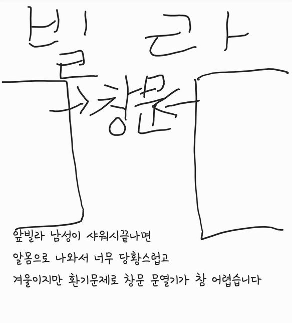 옆집 샤워할때마다 알몸으로 나와요 ㅠㅠ의 0번 째 이미지