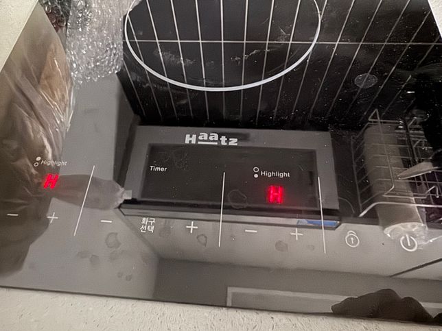 haatz 인덕션 표시창에 계속 H가 떠요의 1번 째 이미지