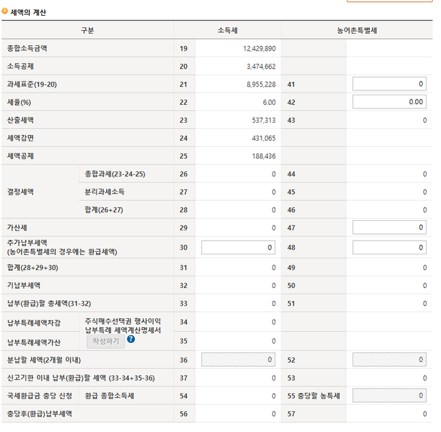 홈택스 종합소득세신고서작성 잘 한건지 검토부탁드려요!의 0번 째 이미지