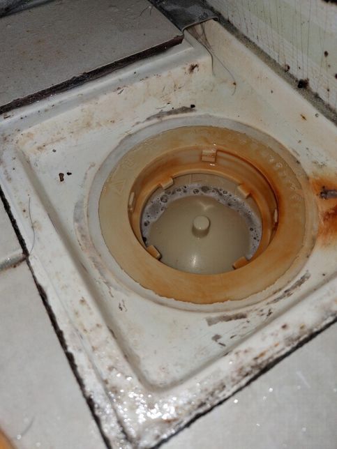 욕실 하수구가 막혀서 물이 안내려가는건가요?의 0번 째 이미지