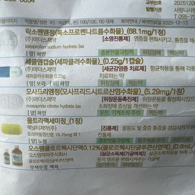 사랑니 뽑은 후 받은 약을 먹는데 소화가 잘 안됩니다의 0번 째 이미지