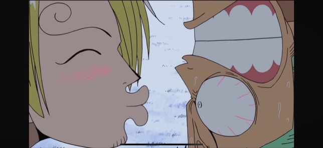 원피스에서 이거 상디가 나미인 줄 알고 잠결에 조로한테 모닝 키스라고 말하면서 뽀뽀할 뻔한 이 장면 몇 화인가요?의 0번 째 이미지