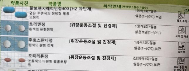 위염인데 소염진통제와 함께 복용하면 보호될만한 약이 있을까요?의 3번 째 이미지