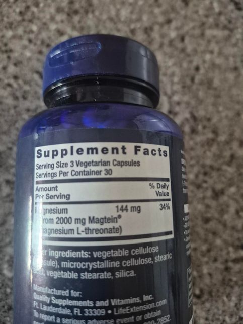 트레온마그네슘 라이프익스텐션 용량 질문드려요의 0번 째 이미지