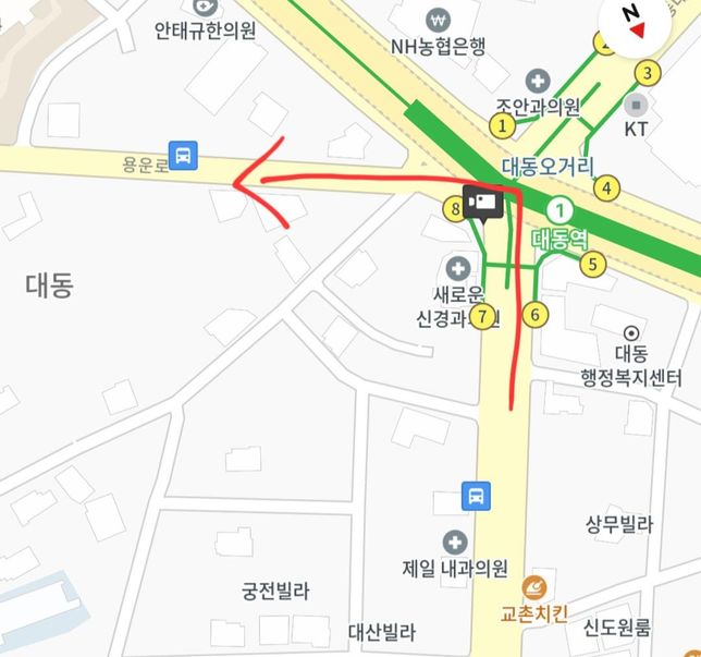 차로 운전해서 간다고 할 때, 사진처럼의 0번 째 이미지