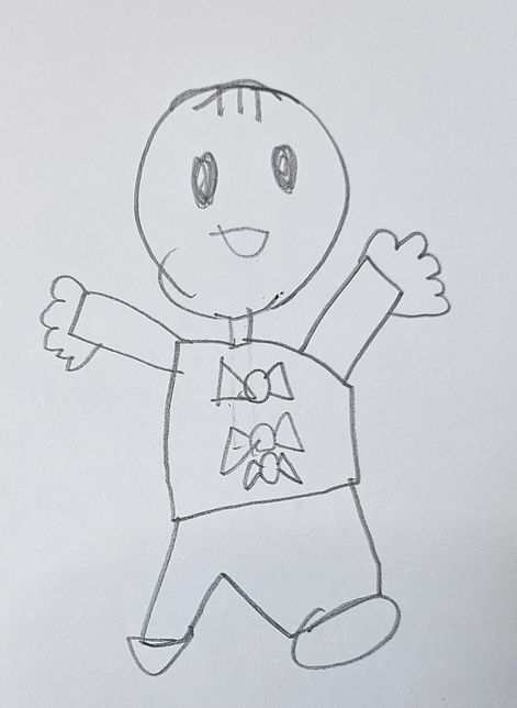 7세 남아. 자기 자신을 그린 그림입니다. 아동심리 분석 부탁드려요.의 0번 째 이미지