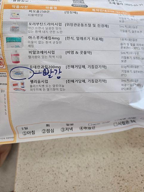 앞에 처방받은 약과 복용텀은 6시간인가요?의 0번 째 이미지