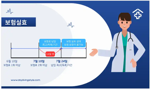 보험료 유예와 실효 기간이 너무 헷갈립니다.의 0번 째 이미지