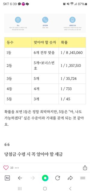 로또 2~5등 당첨확률은 어떻게 되나요?의 0번 째 이미지