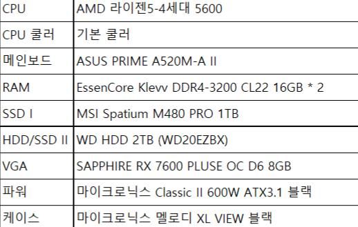 컴퓨존에서 견적봐주실분 부탁드려요.의 0번 째 이미지