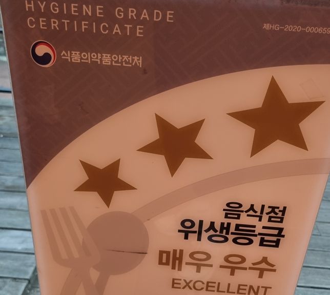음식점 위생 등급은 어떻게 구분되는지 궁금합니다.의 0번 째 이미지