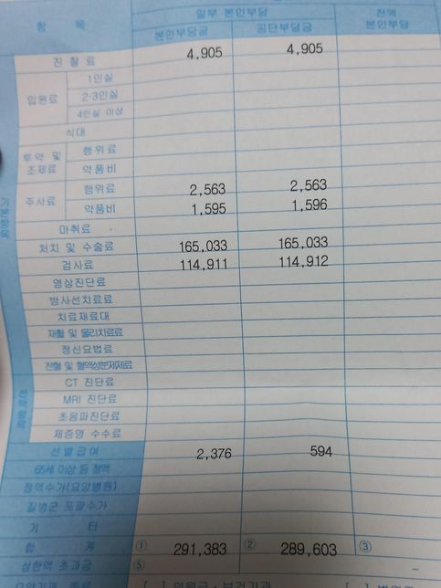 의료비가 본인부담금보다 공단부담금이 더 적게나오는경우도 있나요?의 0번 째 이미지