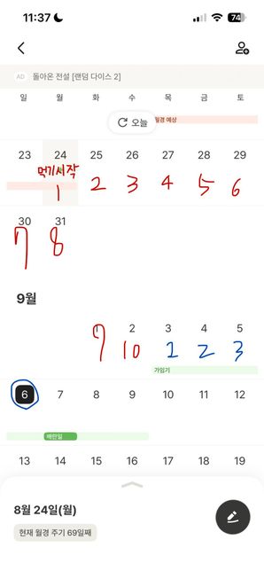 생리유도제 (프로벨라정)을 10일치 먹고 5일이 지났지만 생리가 없어요의 0번 째 이미지
