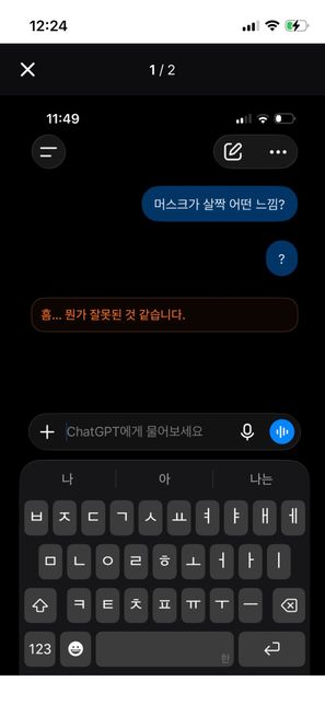 지피티가 이상해요ㅠㅠ 왜저러는거죠ㅠ의 1번 째 이미지