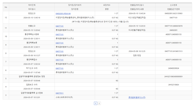 알리익스프레스 통관진행 반입완료에서 멈췄어요ㅠㅠ의 1번 째 이미지