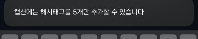 인스타그램 캡션에는 해시태그 5개만 올릴수있다고 계속 떠요 ㅠㅠ의 0번 째 이미지