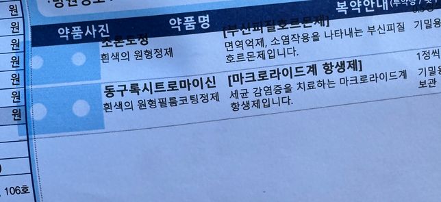 오늘 피부과약 새로 처방받았는데 먹던 감기약에도 부신피질호르몬제가 있어서요. 둘이 같이 먹어도 되나요?의 1번 째 이미지