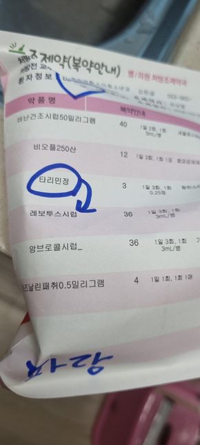 감기약과 함께 처방받은 비오플250 복용후 구토의 0번 째 이미지