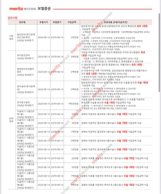 30대 후반 여자 보험 입니다. 정리해야할 보험 봐주세요.의 2번 째 이미지