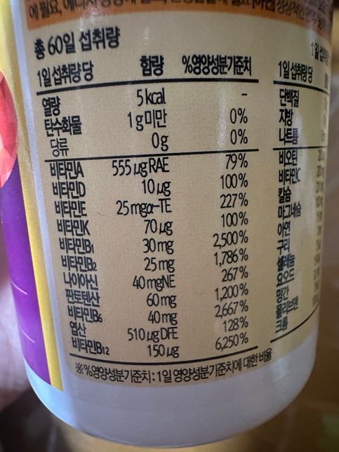 유산균,비오틴,멀티비타민 먹고있는데 칼마디도 함께 복용해도 될까요?의 3번 째 이미지