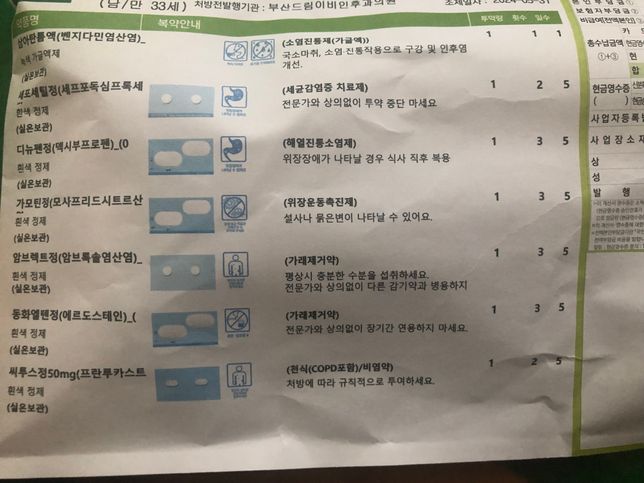 이 약에 항히스타민제(페니라민정) 추가로 복용해도 되는지 궁금합니다.의 0번 째 이미지