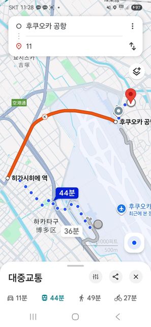 후쿠오카 공항 숙소 거리 질문입니당!의 0번 째 이미지