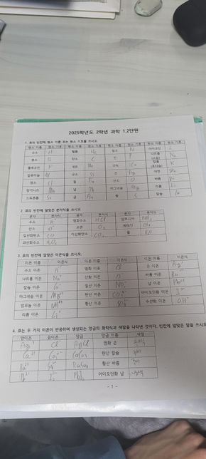 과학 숙제인데, 다 맞는지 확인해주세요!!의 0번 째 이미지