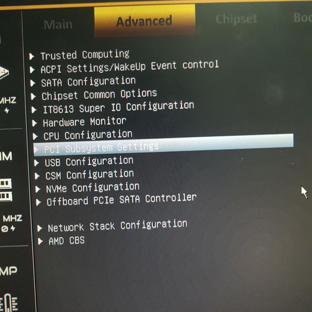 그래픽 내장 외장 동시 사용하려고 하는데 BIOS 에 IGPU가 안보여요의 1번 째 이미지