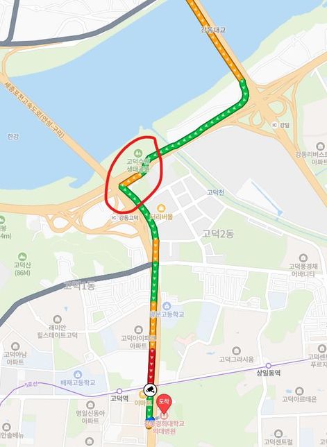올림픽대로 타고 가다가 강동경희대학병원 가는 길 질문드려요의 0번 째 이미지