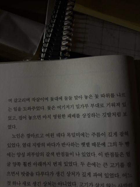 노인과 바다 책에서 이해가 안 되는 말이 있어요.의 1번 째 이미지