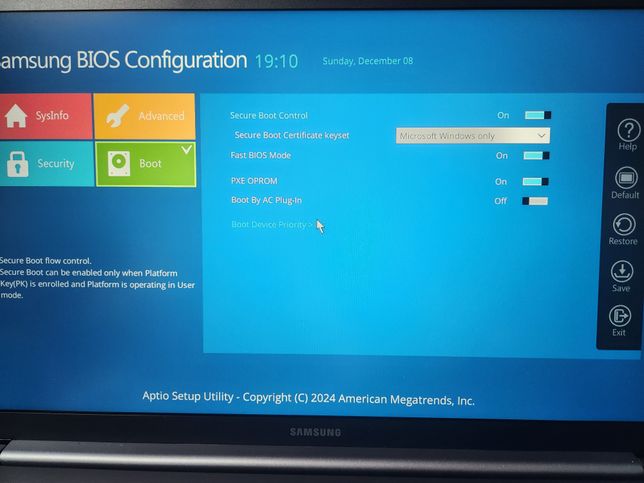 노트북 갤럭시북4 윈도우11 블루스크린 안전모드 바이오스 bios recovery의 3번 째 이미지
