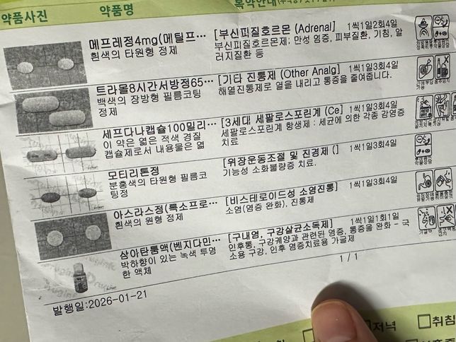 이 약과 두통약 동식에 먹어도 되나요??의 0번 째 이미지