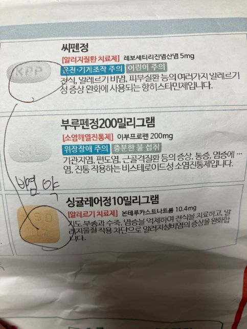 비염약이랑 인펙신 같이 먹어도 되나요의 0번 째 이미지