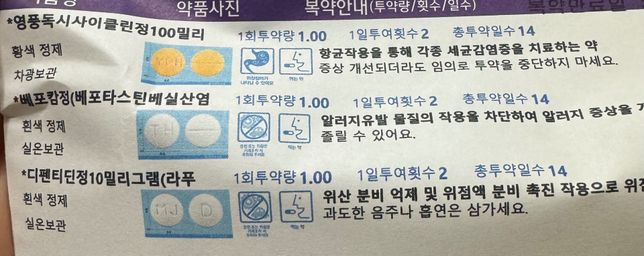 이 감기약, 여드름약 같이 먹어도 되나요??의 1번 째 이미지