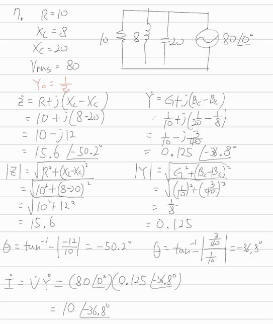 회로이론 어드미턴스와 임피던스 변환에 대해 질문이요.의 0번 째 이미지