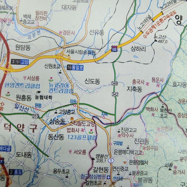 지도 사진상에 초록색은 어떤표시 인가요?의 0번 째 이미지