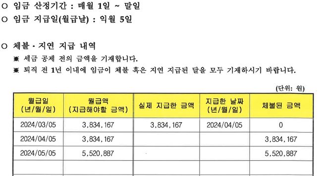 임금체불로 인한 실업급여 문의 임금체불확인서의 0번 째 이미지