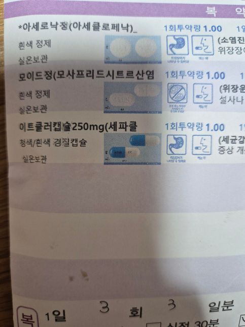 타이레놀 복용 후 아세로낙정 복용 가능 여부의 0번 째 이미지