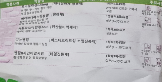 병원약이랑 콜대원(초록색) 같이 복용해도 될까요?의 0번 째 이미지