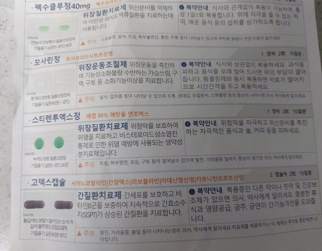 처방약과 지금 먹는 건강보조제 문의 드립니다의 0번 째 이미지