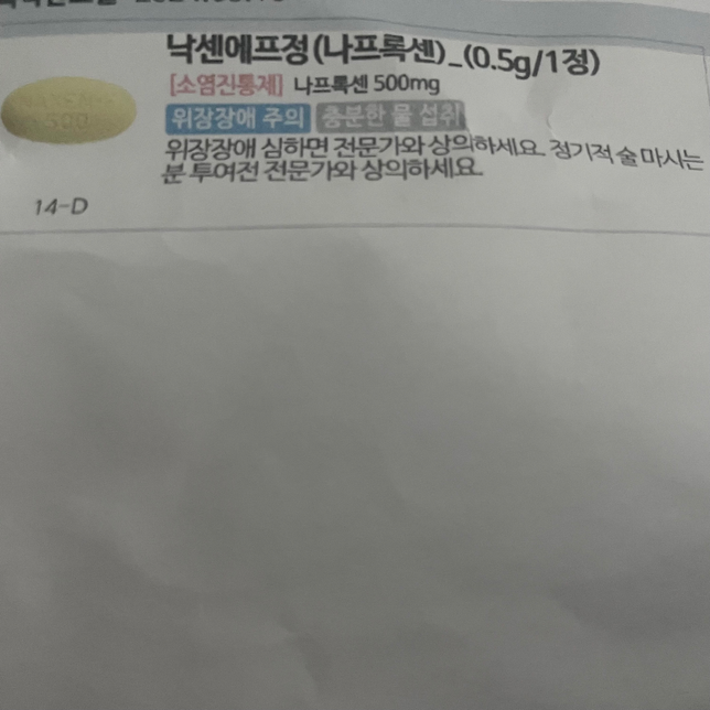 처방 받은 약이랑 타이레놀이나 부루펜 같이 먹어도 되는지 알려주세요의 0번 째 이미지