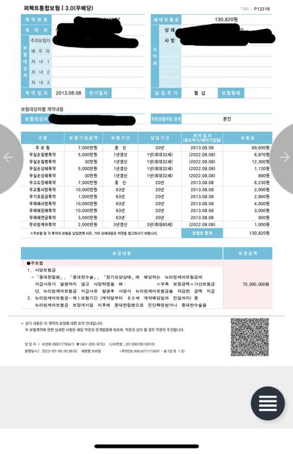 삼성생명 퍼펙트통합보험 무배당 해지해도될까요?의 3번 째 이미지