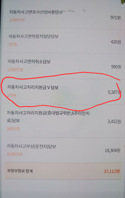 운전자보험 사고처리지원금 증액(1억->2억)이 가능할까요?의 0번 째 이미지