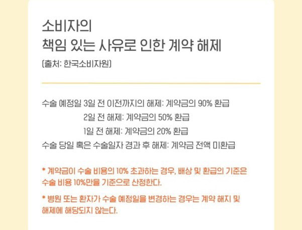 수술 날짜를 변경하더라도 성형외과 예약금 환불 받을 수 있나요?의 0번 째 이미지