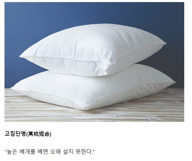 높은 베개를 사용하는게 건강에 좋지 못한가요?의 0번 째 이미지