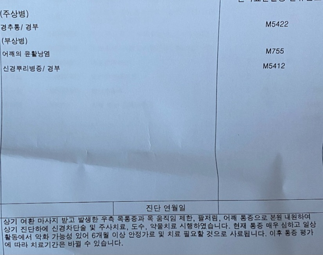 저 때문에 다쳤다면서 진단서 끊어왔는데 상해코드가 아니라 질병코드입니다의 0번 째 이미지