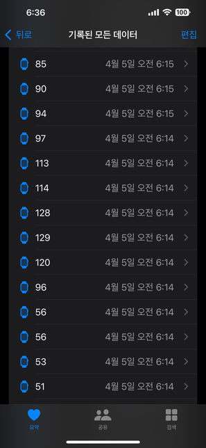 자다가깨면 심박수가 130까지 올라갑니다.의 0번 째 이미지