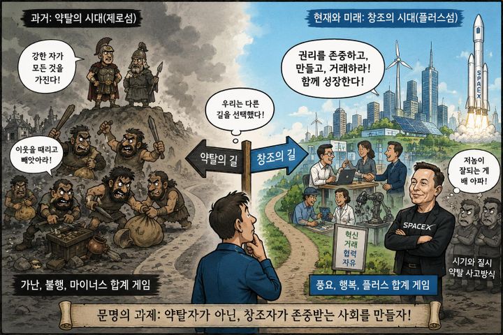시기와 약탈의 경제학, 그리고 문명의 진보