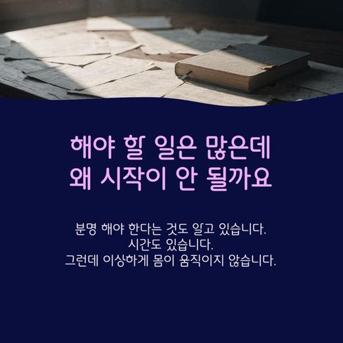 내가 게으른것 같아요